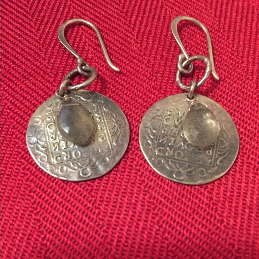 Metal and Bead Earrings